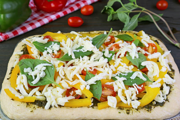 Traybaked Pesto Pizza Pie Recipe | Easy, Cheesy & Full of Fresh Flavor